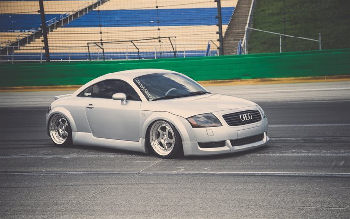 Audi TT, stance, supercars, tuning, silver audi