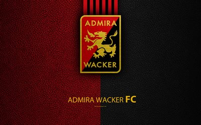 FC Admira ースワッカーは、ノースワッカー, 4k, 革の質感, ロゴ, オーストリアのサッカークラブ, オーストリアブンデスリーガ, M&#246;dling, オーストリア, サッカー