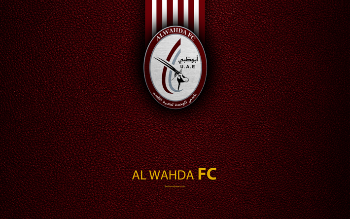 Download wallpapers Al Wahda FC, 4K, logo, football club, leather ...