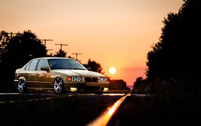 BMW M3, el ajuste de la carretera, e36, postura, low rider, los coches alemanes, BMW