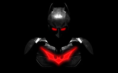 4k, Batman, superhj&#228;ltar, minimal, m&#246;rker, svart bakgrund
