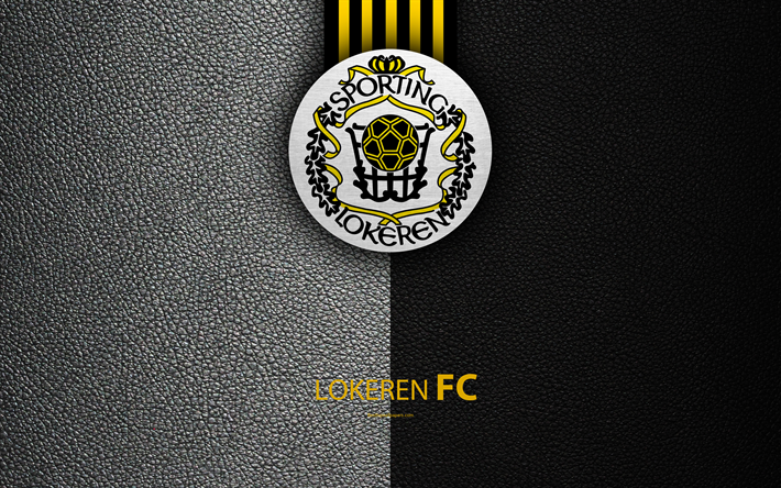Lokeren FC, 4K, Belgi del Club di Calcio, logo, Jupiler Pro League, texture in pelle, Lokeren, Belgio, Belga di Prima Divisione A, calcio