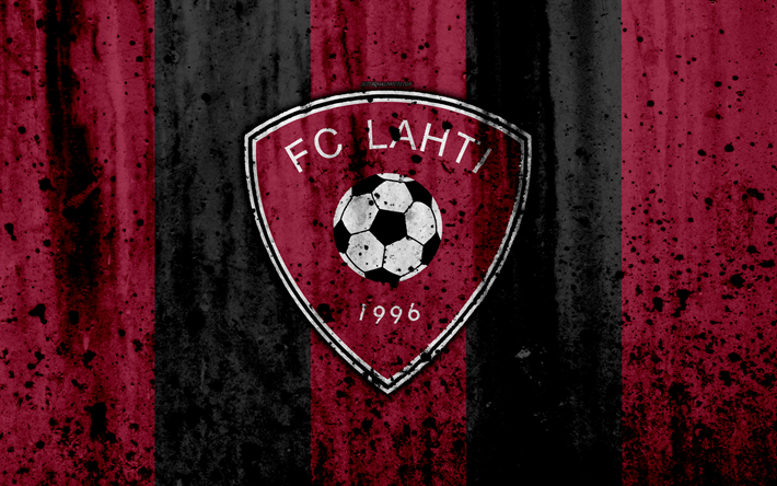 4k, FC L&#246;ys&#228;, grunge, Veikkausliiga, jalkapallo, art, football club, Suomi, Lahti, logo, kivi rakenne, Eroon FC