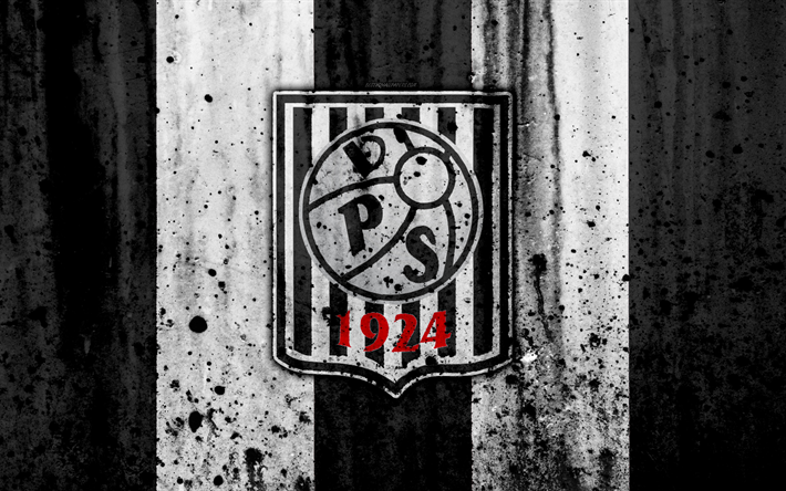 4k, FC bollen f&#246;lja Vasa, grunge, Veikkausliiga, fotboll, konst, football club, Finland, Vasa Bollen F&#246;lja, logotyp, sten struktur, Vasa bollen f&#246;lja FC