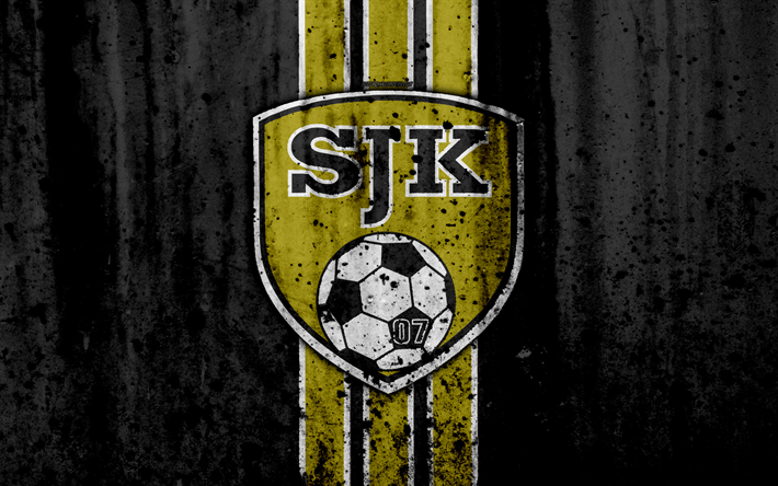 4k, FC Suo Jalkapallo, shoegazing, SJK, Veikkausliiga, soccer, natura, del club di calcio, Finlandia, con i Suoi Jalkapallo, logo, stone texture, il Suo Jalkapallo FC