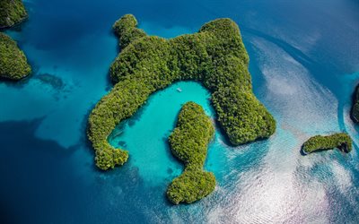 Palau, 4k, ocean, saaret, kes&#228;ll&#228;, Filippiinit, Aasiassa