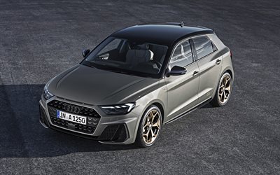 2019, Audi A1 Sportback, 4k, gray hatchback, tuning A1, German cars, Audi
