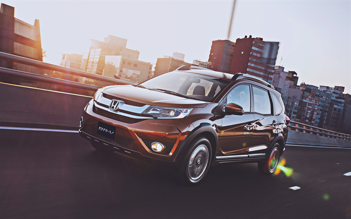 honda-br-v -, 4k -, stra&#223;en -, 2019 autos, frequenzweichen, neue br-v, die japanischen autos, honda