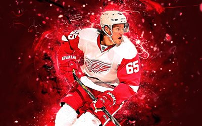 Danny Dekeyser, jugadores de hockey, los Red Wings de Detroit, NHL, hockey estrellas, Daniel Crist&#243;bal DeKeyser, hockey, las luces de ne&#243;n
