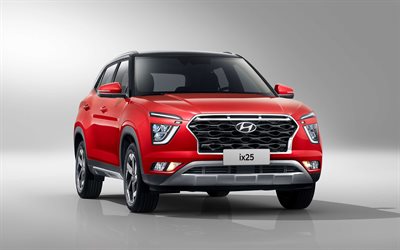 Hyundai ix25, studio, 2019 cars, crossovers, red ix25, 2019 Hyundai ix25, korean cars, Hyundai