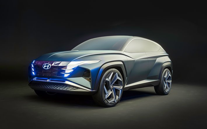 Hyundai Vision T Concept, 4k, studio, 2020 cars, crossovers, 2020 Hyundai Vision T, korean cars, Hyundai