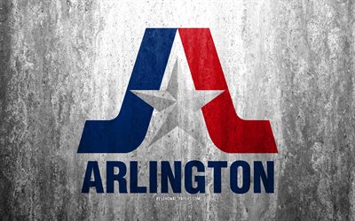 Arlington, Texas, 4k, piedra de fondo, la ciudad de Am&#233;rica, el grunge bandera, estados UNIDOS, Arlington bandera de grunge de arte, la piedra de la textura, las banderas de las ciudades de am&#233;rica