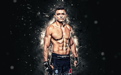 Andre Muniz, 4k, blanco de las luces de ne&#243;n, el brasile&#241;o combatientes, MMA, UFC, artes marciales Mixtas, Andre Muniz 4K, luchadores de la UFC, MMA fighters, Andre Muniz Sergipano