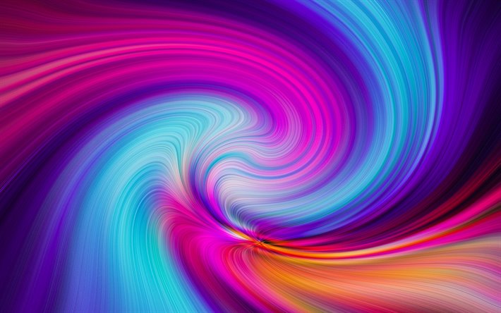 abstract vortex, 4k, macro, colorful wavy background, colorful abstract waves, colorful waves, creative, wavy backgrounds, colorful backgrounds