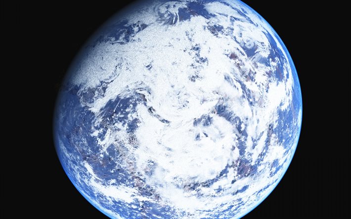 Terre, espace ouvert, vue de la Terre depuis l&#39;espace, syst&#232;me solaire, plan&#232;te