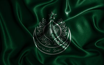 Download wallpapers Sindh flag, 4k, silk wavy flags, pakistani provinces,  Day of Sindh, fabric flags, Flag of Sindh, 3D art, Sindh, Asia, Provinces  of Pakistan, Sindh 3D flag, Pakistan for desktop free.