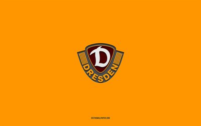 SG Dynamo Dresden, yellow background, German football team, SG Dynamo Dresden emblem, Bundesliga 2, Germany, football, SG Dynamo Dresden logo