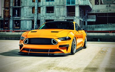Ford Mustang Shelby GT500, 4k, ayarlama, 2021 arabalar, süper arabalar, 2021 Ford Mustang, Amerikan arabaları, Ford, HDR