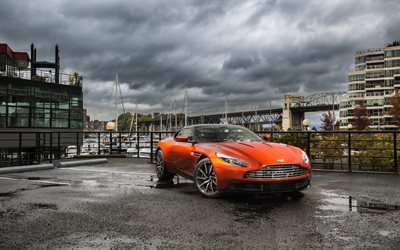 Aston Martin DB11, 2016 voitures, Orange, Aston Martin, Orange DB11