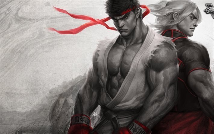 Street Fighter V, characters, Ryu, Ken