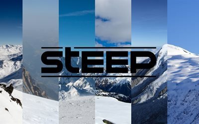 Steep, 4k, 2017 games, logo, sports simulator