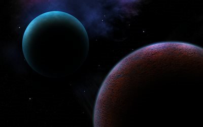 planets, galexy, stars, nebula