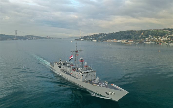 Alexandrie, F911, fr&#233;gate lance-missiles, marine &#233;gyptienne, classe Oliver Hazard Perry, USS Copeland, Force navale &#233;gyptienne, fr&#233;gate &#233;gyptienne, Mubarak F911, navires de guerre &#233;gyptiens