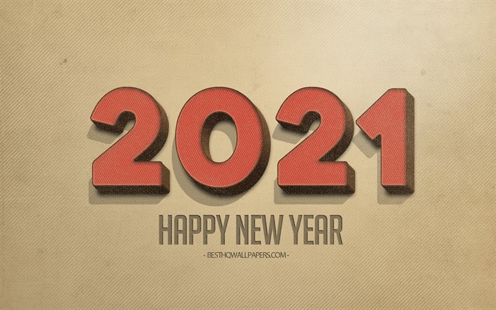 2021 Retro background, 2021 concepts, Happy New Year 2021, retro 2021 art, 2021 New Year