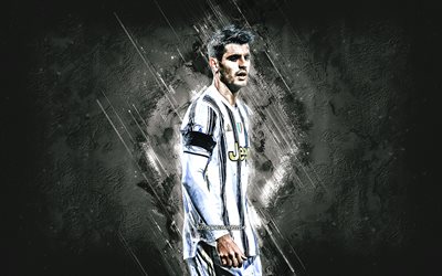 Alvaro Morata, Juventus FC, futebolista espanhol, retrato, S&#233;rie A, It&#225;lia, futebol