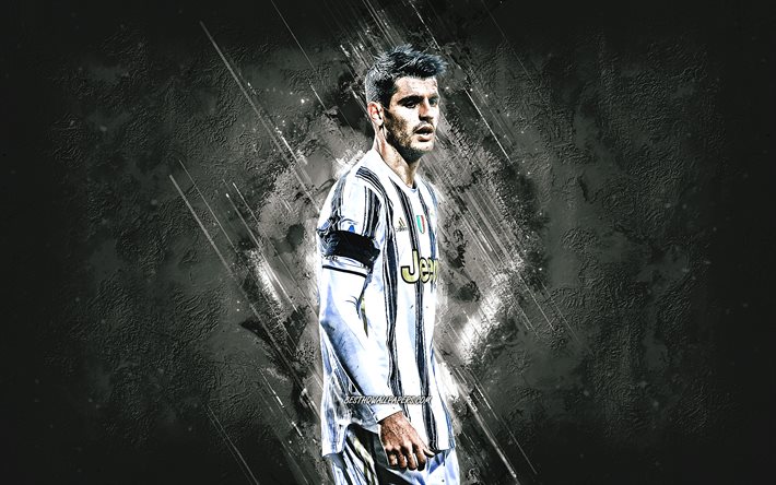 Alvaro Morata, Juventus FC, espanjalainen jalkapalloilija, muotokuva, Serie A, Italia, jalkapallo