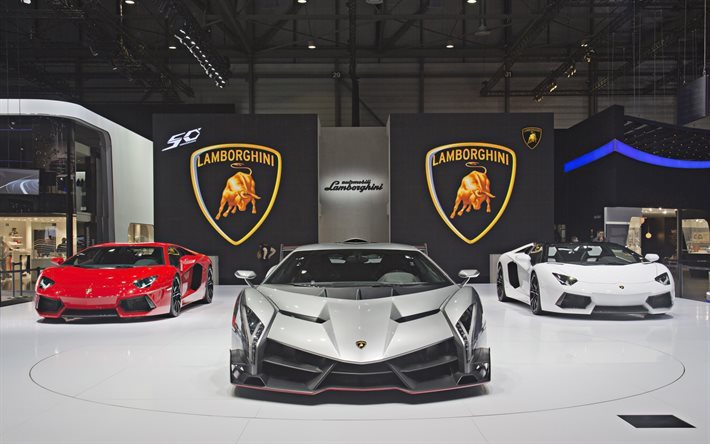 Descargar fondos de pantalla Lamborghini Aventador, Lamborghini Veneno de  2017, los coches, supercars, Lamborghini libre. Imágenes fondos de descarga  gratuita
