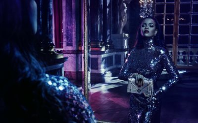Rihanna, superstar, specchio, cantante, bellezza