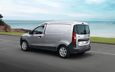 Dacia Dokker, 2018, van, nuovo argento Dokker, trasporto, consegna della merce, 4k, Dacia