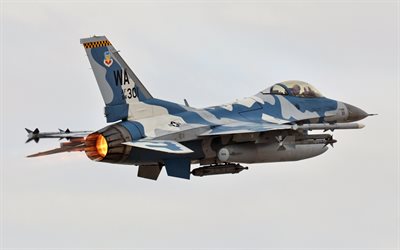 F-16C, A General Dynamics F-16, Fighting Falcon, Ca&#231;a americano, For&#231;a A&#233;rea dos EUA, aeronaves militares, EUA