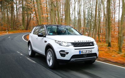 Land Rover Discovery Sport, 4k, tie, 2018 autoja, Katumaasturit, uusi Discovery Sport, Land Rover