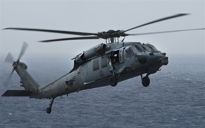 Sikorsky SH-60 Seahawk, MH-60S Knighthawk, antisubmarine helicopter, rescue helicopter, US Navy, US military helicopter
