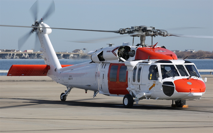 MH-60S Knighthawk, rescue helicopter, coast guard, the USA, American helicopters, Sikorsky SH-60 Seahawk