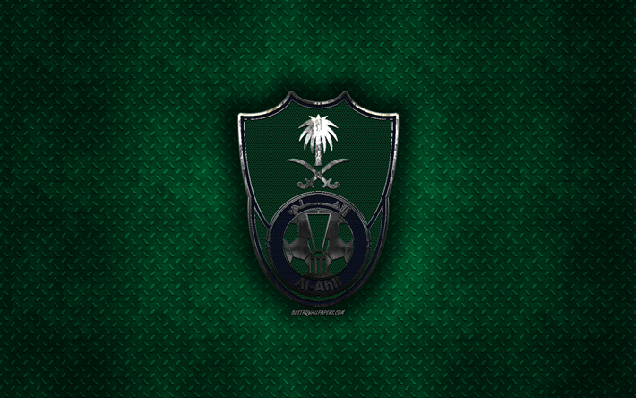 Download wallpapers Al-Ahli Saudi FC, Saudi football club, green metal ...