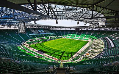 Stadion Miejski, Wroclaw, The Municipal Stadium, Slask Wroclaw stadium, Poland, inside view, stands, football pitch