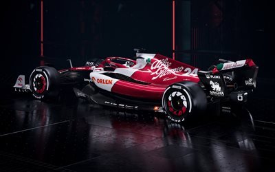 2022, Formule 1, Alfa Romeo C42, 4k, vue arrière, extérieur, nouveau C42, voitures de course F1, Alfa Romeo, C42, Alfa Romeo F1 Team