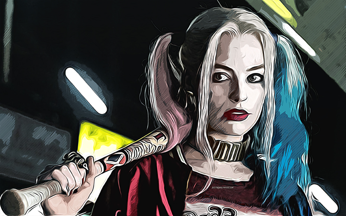 Descargar fondos de pantalla Harley Quinn, 4k, arte vectorial, dibujo, arte  creativo, Harley Quinn arte, dibujo vectorial, Harley Quinn retrato libre.  Imágenes fondos de descarga gratuita