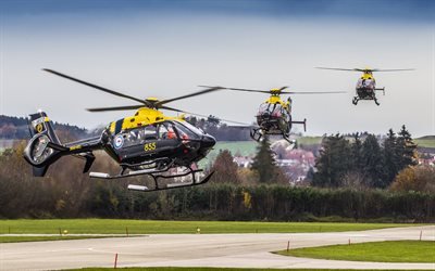 eurocopter ec135 airbus hubschrauber, zivile luftfahrt, h135, flugplatz, airbus h135, airbus