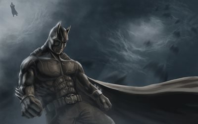 Batman, superhj&#228;ltar, konst, The Dark Knight