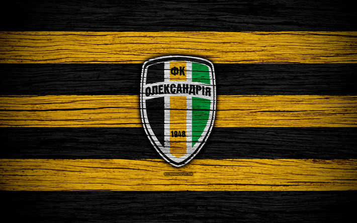 FC Oleksandriya, 4k, UPL, logo, jalkapallo, Ukrainan Premier League, football club, Ukraina, Oleksandriya, puinen rakenne