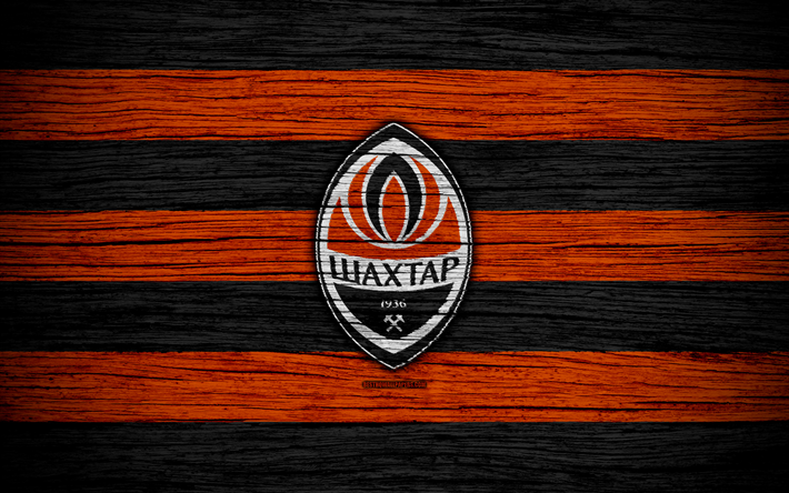 Shakhtar Donetsk-FC, 4k, UPL, logotyp, fotboll, Ukrainska Premier League, football club, Ukraina, Shakhtar Donetsk, tr&#228;-struktur, FC Shakhtar Donetsk