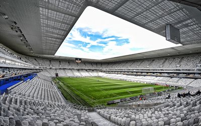Matmut Atlantic, il Nuovo Stadio di Bordeaux, Bordeaux, in Francia, l&#39;FC Girondins de Bordeaux stadio, vista interna, campo da calcio, Ligue 1, stadi