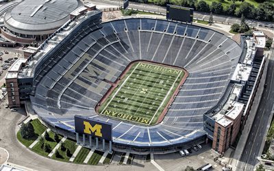 Michigan Stadium, American Stadium, Ann Arbor, MI, USA, largest US Stadium, Michigan Wolverines, NCAA Division I, football stadium