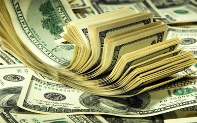 amerikanska dollar, r&#228;kningar, pengar bakgrund, finansiering begrepp, dollar, berg av pengar