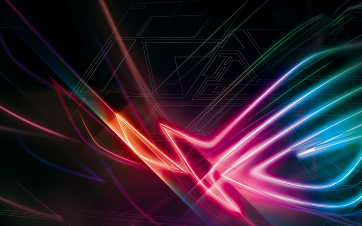 Download Wallpapers Asus Rog 4k Neon Logo Abstract Background Republic Of Gamers Rog Abstract Art Rog Logo Asus Creative For Desktop Free Pictures For Desktop Free