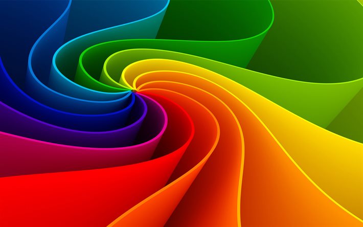 colorido vortex, Arte 3D, criativo, arco-&#237;ris fundos, obras de arte, fundo com vortex